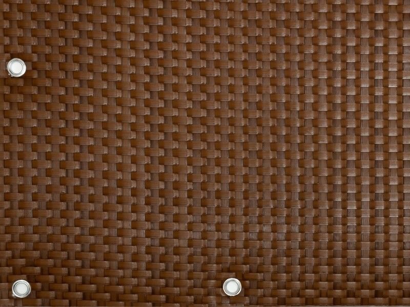 Umělý ratan - metráž, přírodní hnědá RD13, výška 1,5m s oky (Stínící rohož z technoratanu)