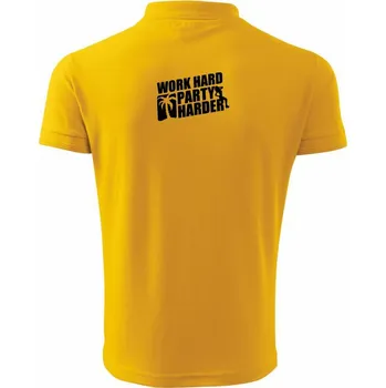 Pánská košile Work hard, party harder - Polokošile pánská Pique Polo 203 - L ( Žlutá )