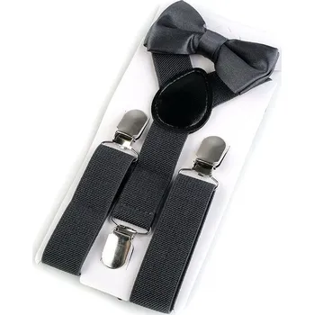 Kšandy Stoklasa Šle a motýlek šedé ocelové