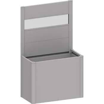 Stojan na květiny Biohort Prosklená zástěna na ochranu soukromí 100 - stříbrná metalíza (1ks, panel z akrylového skla - příslušenství Biohort Belvedere)