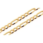 Zlatý řetěz Figaro 7 mm IZ22375 + dárkové balení LUXUS zdarma