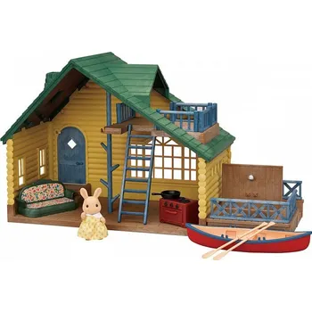domeček pro figurky Sylvanian Families 5610 Srub se zelenou střechou a příslušenstvím