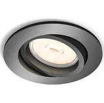 Philips 50391/99/PN Donegal podhledové svítidlo GU10 1x5,5W bez zdroje kulaté 9cm IP20, šedé