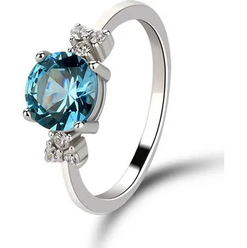 Prsten Elenys stříbrný prsten s drahokamem Safírové modré kouzlo Velikost: 6 (EU: 51-53)