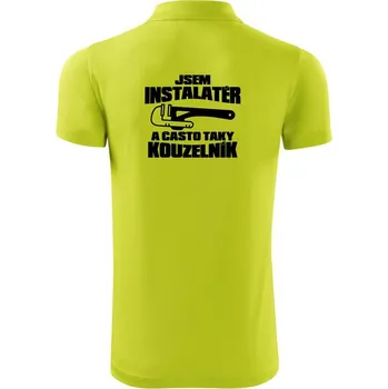 Pánská košile Instalatér kouzelník - Polokošile Victory sportovní (dresovina) - 2XL ( Limetková )