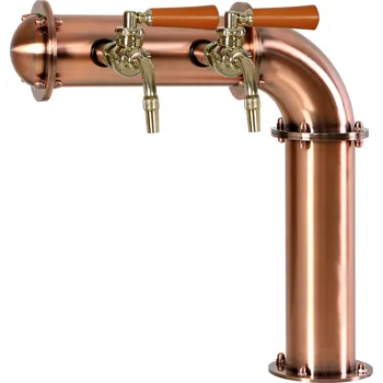 Příslušenství pro výčepní zařízení Varia-Plus Výčepní stojan L2 měděný komplet kohouty kulové ROYAL medailony LED čelní přímé dochlazení kohoutů