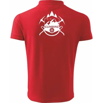 Pánská košile Climbing Erb - Polokošile pánská Pique Polo 203 - 4XL ( Červená )