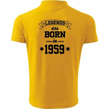 Pánská košile Legends are born in 1959 - Polokošile pánská Pique Polo 203 - M ( Žlutá )