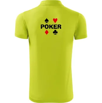 Pánská košile Poker znaky - Polokošile Victory sportovní (dresovina) - 2XL ( Limetková )