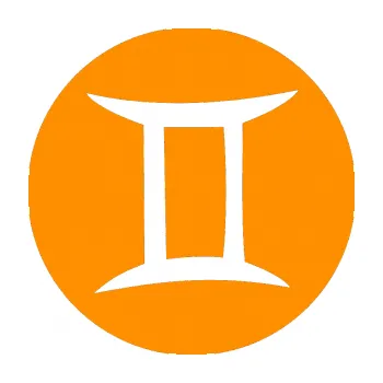 Samolepící dekorace Blíženci 001 - horoskop (06 - oranžová) SAMOLEPKA NA AUTO, NÁLEPKA, FÓLIE, POLEP, TUNING, VLASTNÍ TEXT, TISK, AUTOSAMOLEPKY.cz, POLEPY, OBRÁZEK, LOGO, 3D STICKERS