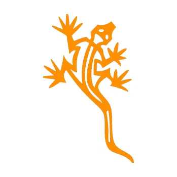 Samolepící dekorace SAMOLEPKA Ještěrka 003 pravá (06 - oranžová) NA AUTO, NÁLEPKA, FÓLIE, POLEP, TUNING, VLASTNÍ TEXT, TISK, AUTOSAMOLEPKY.cz, POLEPY, OBRÁZEK, LOGO, SAMOLEPKY