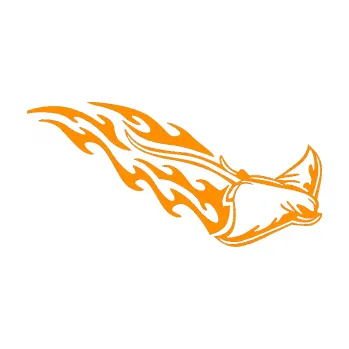 Samolepicí dekorace na vozidlo Animal flames 093 pravá rejnok (06 - oranžová) SAMOLEPKA NA AUTO, NÁLEPKA, FÓLIE, POLEP, TUNING, VLASTNÍ TEXT, TISK, AUTOSAMOLEPKY.cz, POLEPY, OBRÁZEK, LOGO, 3D STICKERS