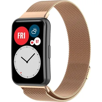 Ostatní příslušenství k chytrým hodinkám eses Milánský tah pro Huawei Watch Fit a Huawei Watch Fit New - Růžová zlatá