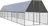 Pozinkovaná venkovní klec pro kuřata plochá plná střecha, 2 x 12 x 2 m