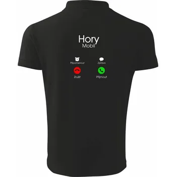 Pánská košile Hory volá - Polokošile pánská Pique Polo 203 - 2XL ( Černá )