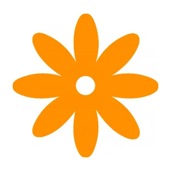 Samolepící dekorace Kopretina 002 (06 - oranžová) SAMOLEPKA NA AUTO, NÁLEPKA, FÓLIE, POLEP, TUNING, VLASTNÍ TEXT, TISK, AUTOSAMOLEPKY.cz, POLEPY, OBRÁZEK, LOGO, 3D STICKERS