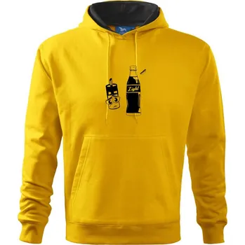 Pánská mikina Smutná cukřenka - Mikina pánská Cape s kapucí - S ( Žlutá )
