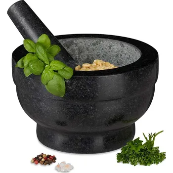 Hmoždíř Granitový hmoždíř GIGANT - Relaxdays (GIGANT granitový hmoždíř - Relaxdays)