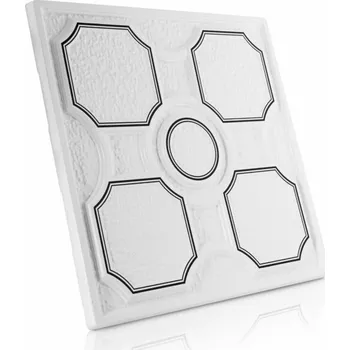 Kazetový podhled STRAKA STAVOPLAST Barok malý 50 x 50 x 2 cm bílý/černý potisk