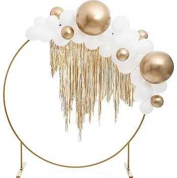 Svatební dekorace PartyDeco Svatební brána kruh zlatý 2 m