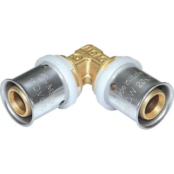 Vodovodní potrubí TOPtherm PEXAL Koleno 90° 20 x 20 mm - Lisovací tvarovka (TH) PN10, 100°C 709020