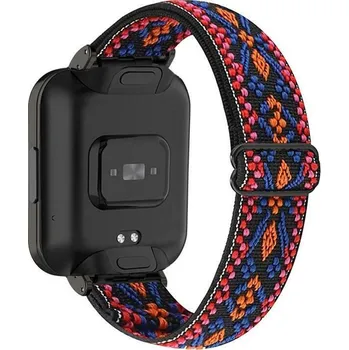 Příslušenství k chytrým hodinkám eses Elastický řemínek pro Xiaomi Redmi Watch 2 - Vzorovaný, růžovo oranžový