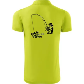 Pánská košile Rybář s nejdelším prutem - Polokošile Victory sportovní (dresovina) - L ( Limetková )