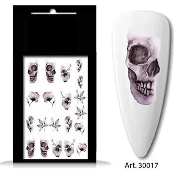 BIO NAILS BIO-nails vodolepka 30017 lebka a květy