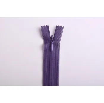 Zip Skrytý zip v tmavě fialové barvě 45 cm I-3W0-45-196