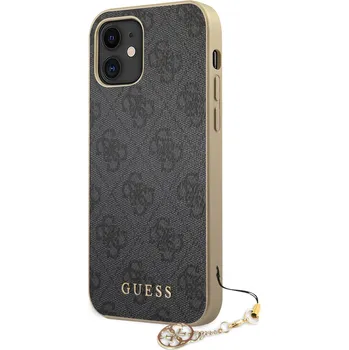 Pouzdro na mobilní telefon GUESS 4G Charms pro Apple iPhone 12 mini černé