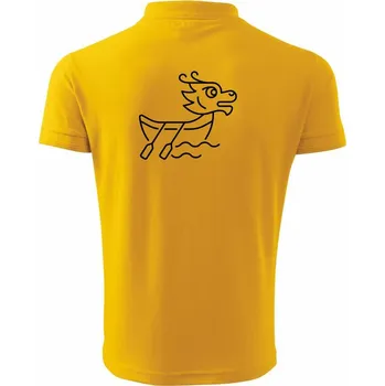 Pánská košile Dračí loď jednoduchá - Polokošile pánská Pique Polo 203 - S ( Žlutá )