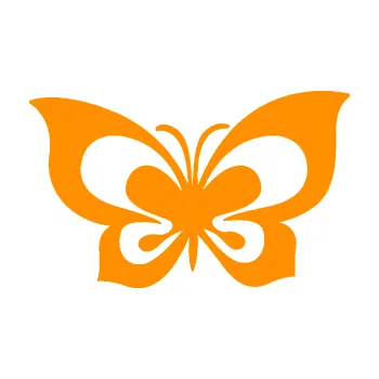 Samolepící dekorace Motýl 013 (06 - oranžová) SAMOLEPKA NA AUTO, NÁLEPKA, FÓLIE, POLEP, TUNING, VLASTNÍ TEXT, TISK, AUTOSAMOLEPKY.cz, POLEPY, OBRÁZEK, LOGO, 3D STICKERS