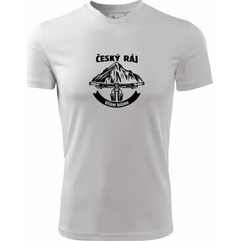 Pánské tričko Český ráj křížem krážem - Pánské triko Fantasy sportovní (dresovina) - S ( Bílá )