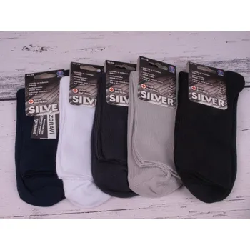 Pánské ponožky Ponožky SV. ŠEDÉ pánské dámské NOVIA Silver 1020 antibakteriální velikosti ponožek: 27-28 ( EUR vel. 41-42)