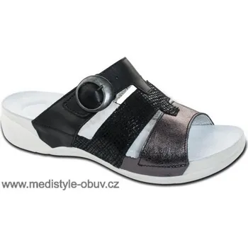 Dámská zdravotní obuv MEDISTYLE DRAHA 9D-H16 pantofel černý vel.37-41, --- - 40