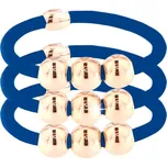 Vlasová gumička silná, modré barvy s ozdobnými kuličkami 3 ks 8000757-1