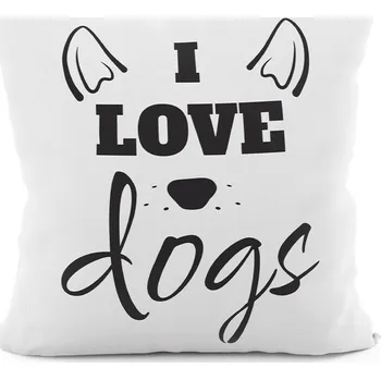 Polštář Polštář DOGS VELVET 40x40 cm Mybesthome Varianta: Povlak na polštář, 40x40 cm