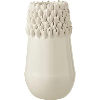 Váza Krémová keramická váza Ibiza white - Ø 18*33cm