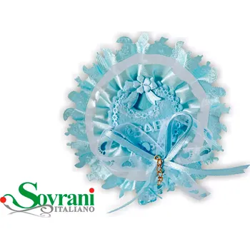 Železářství Modrá dětská ozdoba pro novorozeně s nápisem BABY- 8 cm