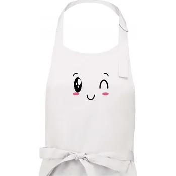 Kuchyňská zástěra Rodina - obličej (muž, žena, dítě) - Dámská zástěra na vaření - Univerzální velikost ( Bílá )