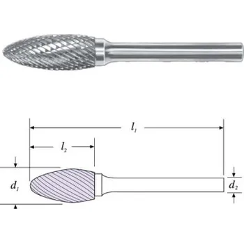Sada nářadí SGS 24428 (SH-5M) - Fréza technická SH-5M plaménková pr. 12,7x32mm, stopka 6mm