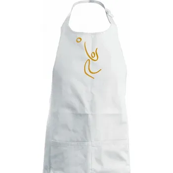 Kuchyňská zástěra Volejbal zlatá - Dětská zástěra na vaření - Univerzální velikost ( Bílá )