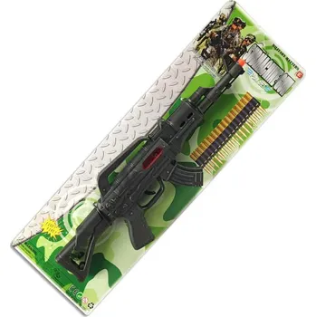 Dětská zbraň Samopal vojenský 48cm dětská plastová zbraň na kartě