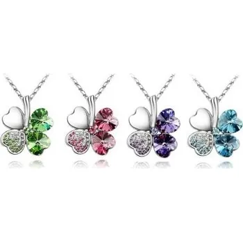 Náhrdelník Náhrdelník čtyřlístek Swarovski Barva: Růžová