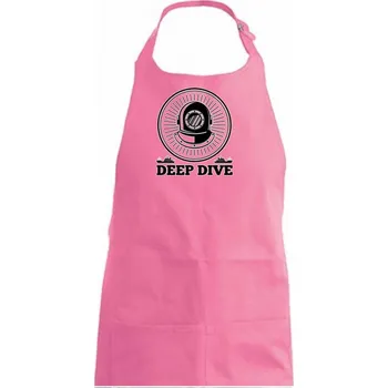 Kuchyňská zástěra Deep dive erb - Dámská zástěra na vaření - Univerzální velikost ( Růžová )