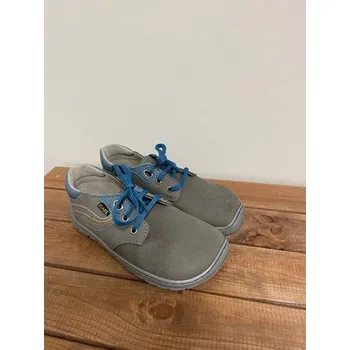 Dívčí polobotky Dětské celoroční boty - šedé s modrou tkaničkou (B5512262), Fare bare Velikost: 30