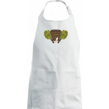 Kuchyňská zástěra Sauna vědro - Dámská zástěra na vaření - Univerzální velikost ( Bílá )