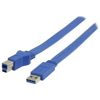 Datový kabel Valueline Plochý kabel USB 3.0 propojovací A-B 3m (VLCP61105L30)