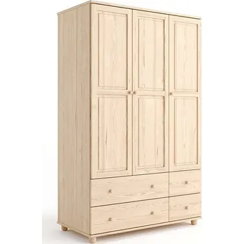 Šatní skříň Skříň z masivu BIANCA Astrid kombinovaná Barevné provedení: Přírodní