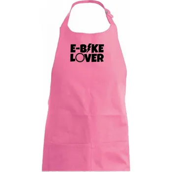 Kuchyňská zástěra E-bike lover - Dámská zástěra na vaření - Univerzální velikost ( Růžová )